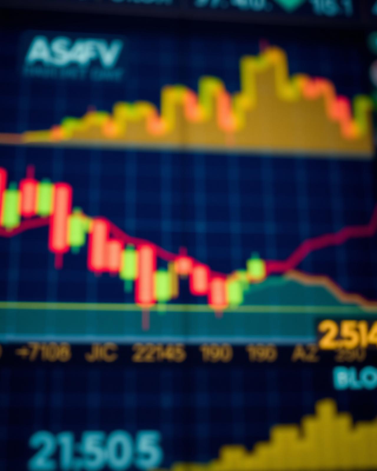 Live market chart — candlesticks and trend overlays